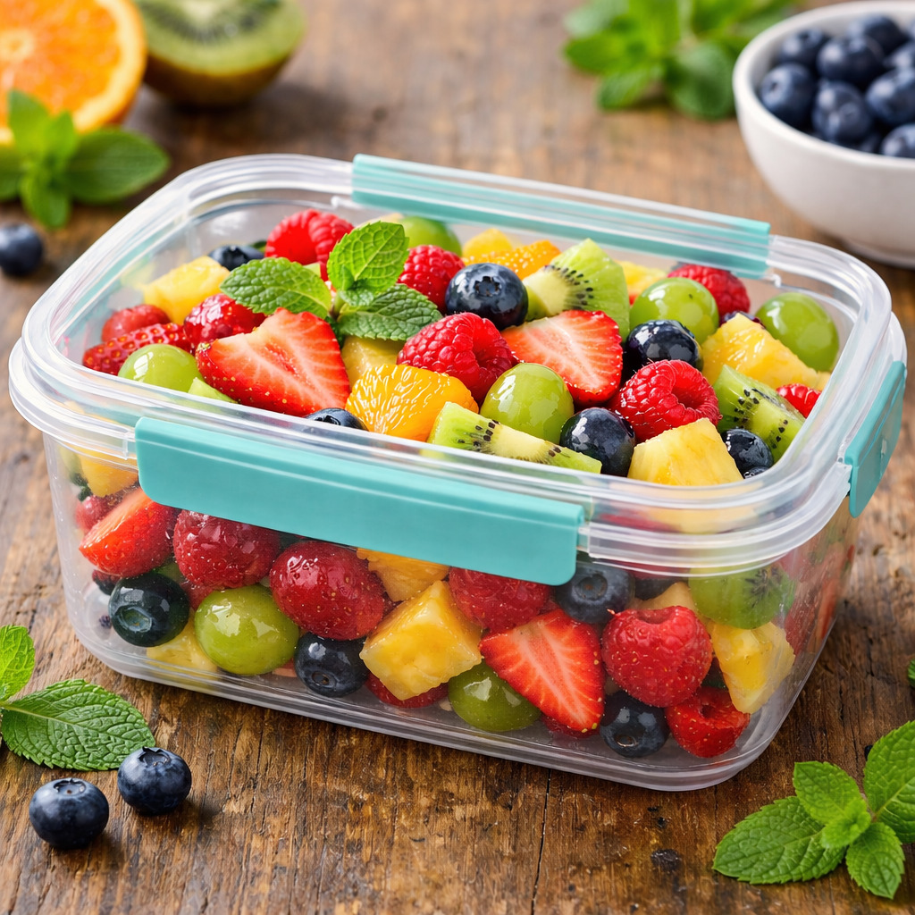 ఎయిర్‌టైట్ కంటైనర్‌లో ఫ్రూట్ సలాడ్