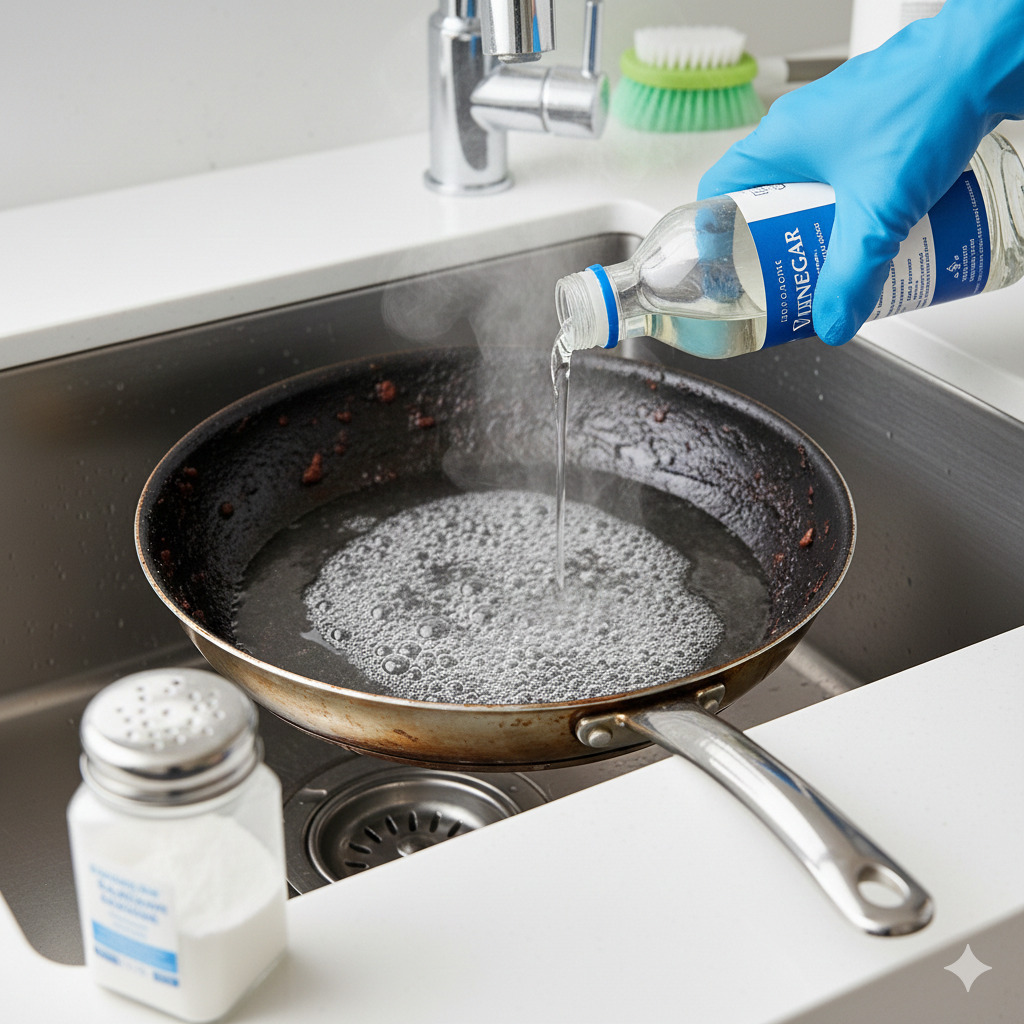 వెనిగర్‌తో పాత్ర శుభ్రం