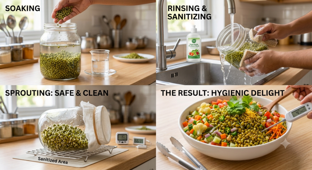 Sprouts తయారీలో food safety మరియు hygiene