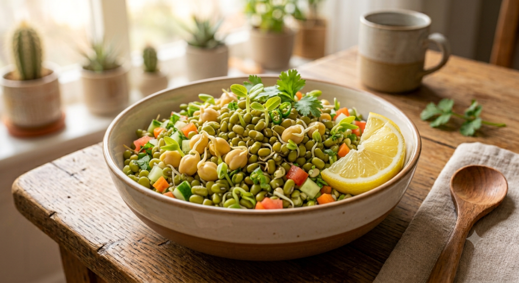 పెసర మరియు శనగ మొలకలలో plant protein