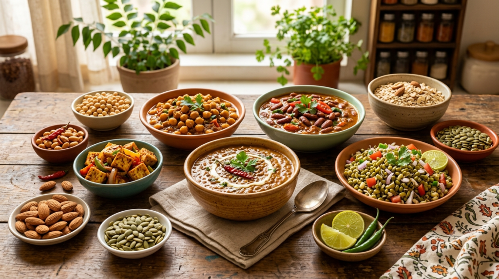 Plant-Based Protein Foods పప్పులు శనగలు సోయా టోఫు నట్స్ మరియు సీడ్స్