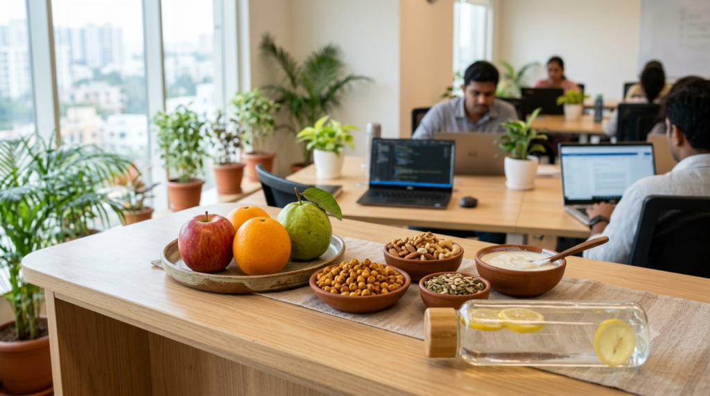 Work desk కోసం ఆరోగ్యకరమైన snacks