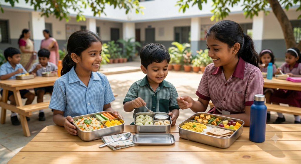 పిల్లల వయస్సుకు తగిన Lunch Box Portions