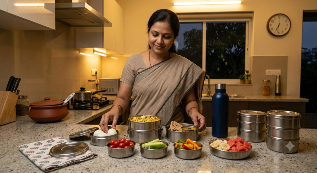 ముందురోజే Lunch Box కోసం చేసే Meal Preparation