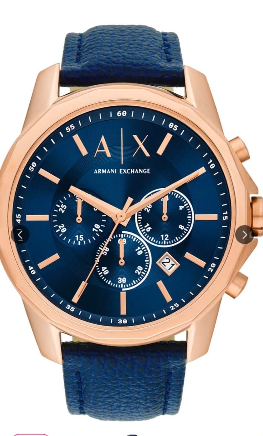 Men-Blue-Dial-Blue-Leather-Straps-Analogue-Watch
