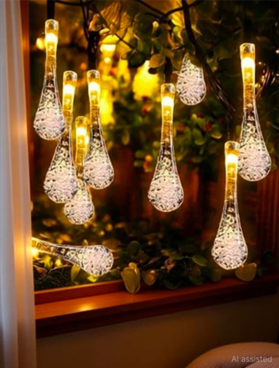  Take a look at this 16 LEDs 3.5 m Yellow Steady Water Drop Rice Lights