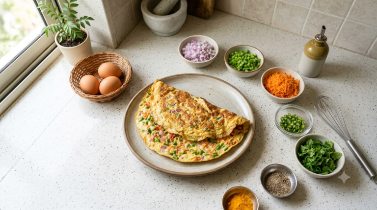 వెజిటబుల్ ఆమ్లెట్ | 20 నిమిషాల్లో Quick & Easy Protein Breakfast Recipe